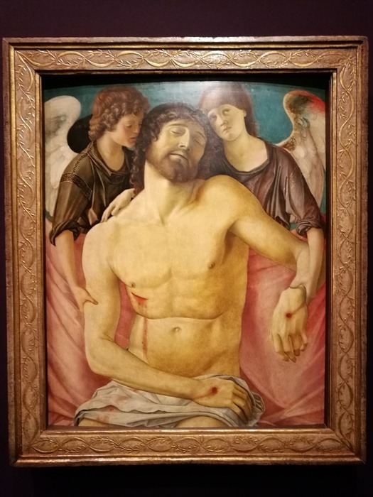 Cristo morto sorretto da due angeli, 1465-1470, Giovanni Bellini